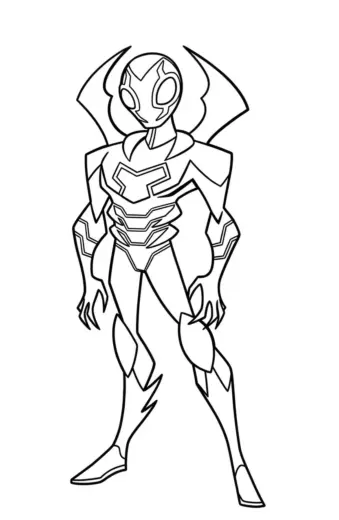 hình tô màu Tranh Tô Màu Blue Beetle 4 cho bé tải về