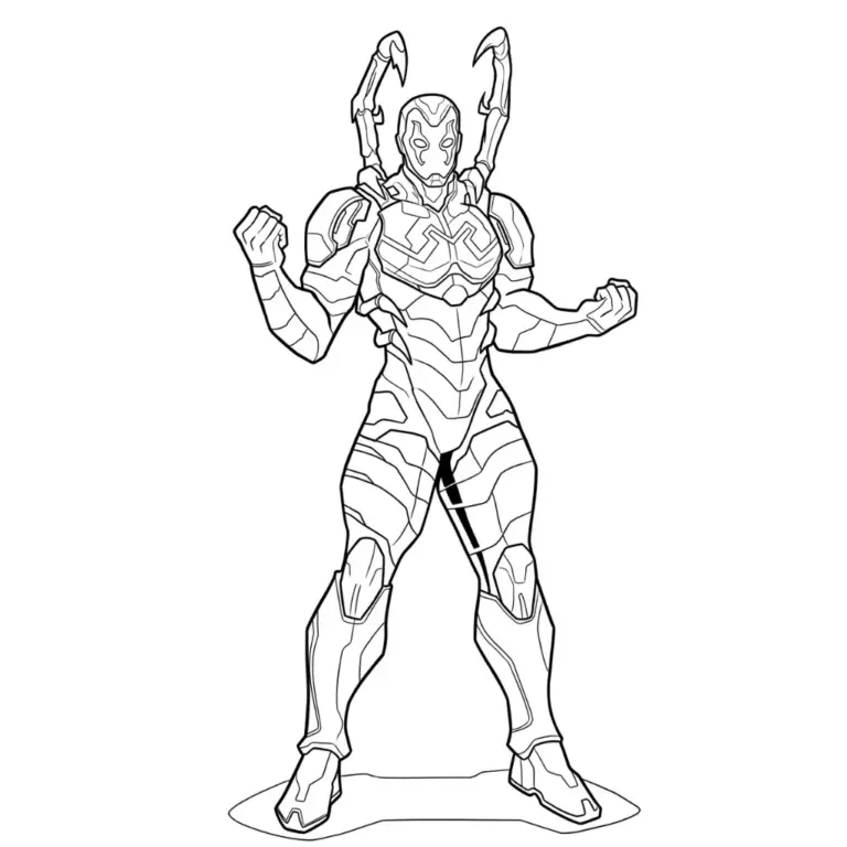 Tranh tô màu Blue Beetle