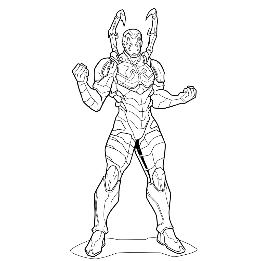 Tranh tô màu Blue Beetle