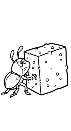 file tranh tô màu Bọ Hung cho bé in