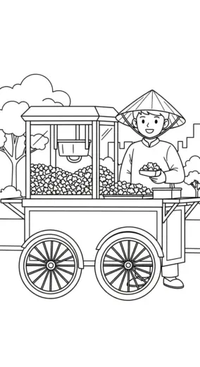 mẫu in tranh tô màu Tranh Tô Màu Bỏng Ngô 9 cho bé