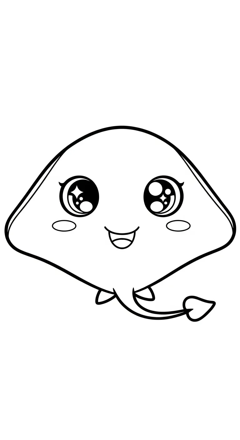 tải hình tô màu Cá Đuối 1