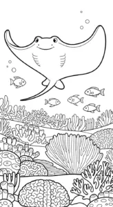 tải tranh tô màu Cá Đuối pdf