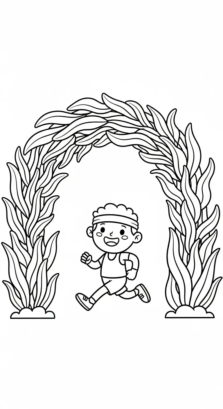hình tô màu Chạy Bộ cho bé 4 tuổi 1