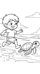 in hình tô màu Chạy Bộ cho bé 8 tuổi