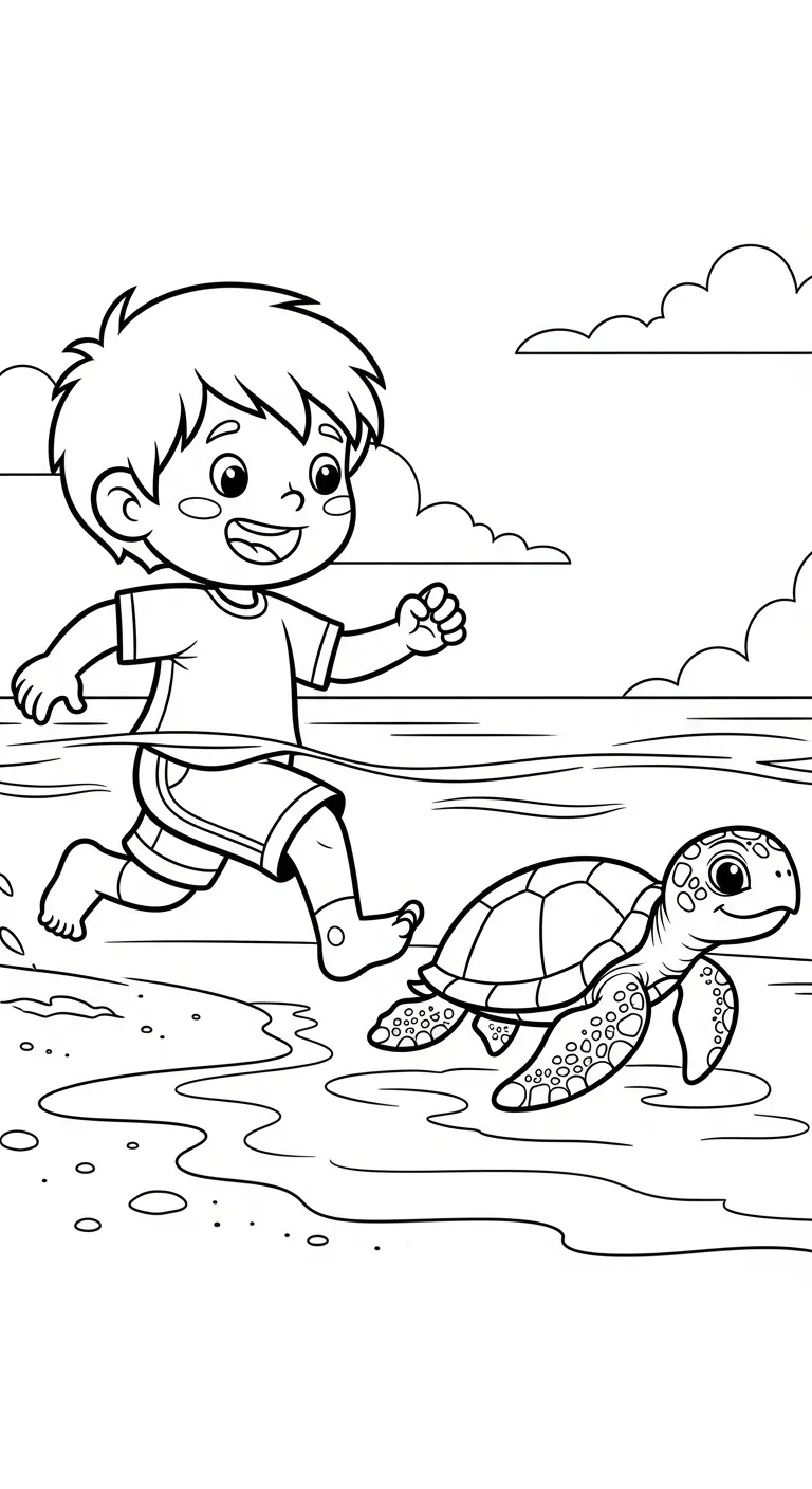 in hình tô màu Chạy Bộ cho bé 8 tuổi