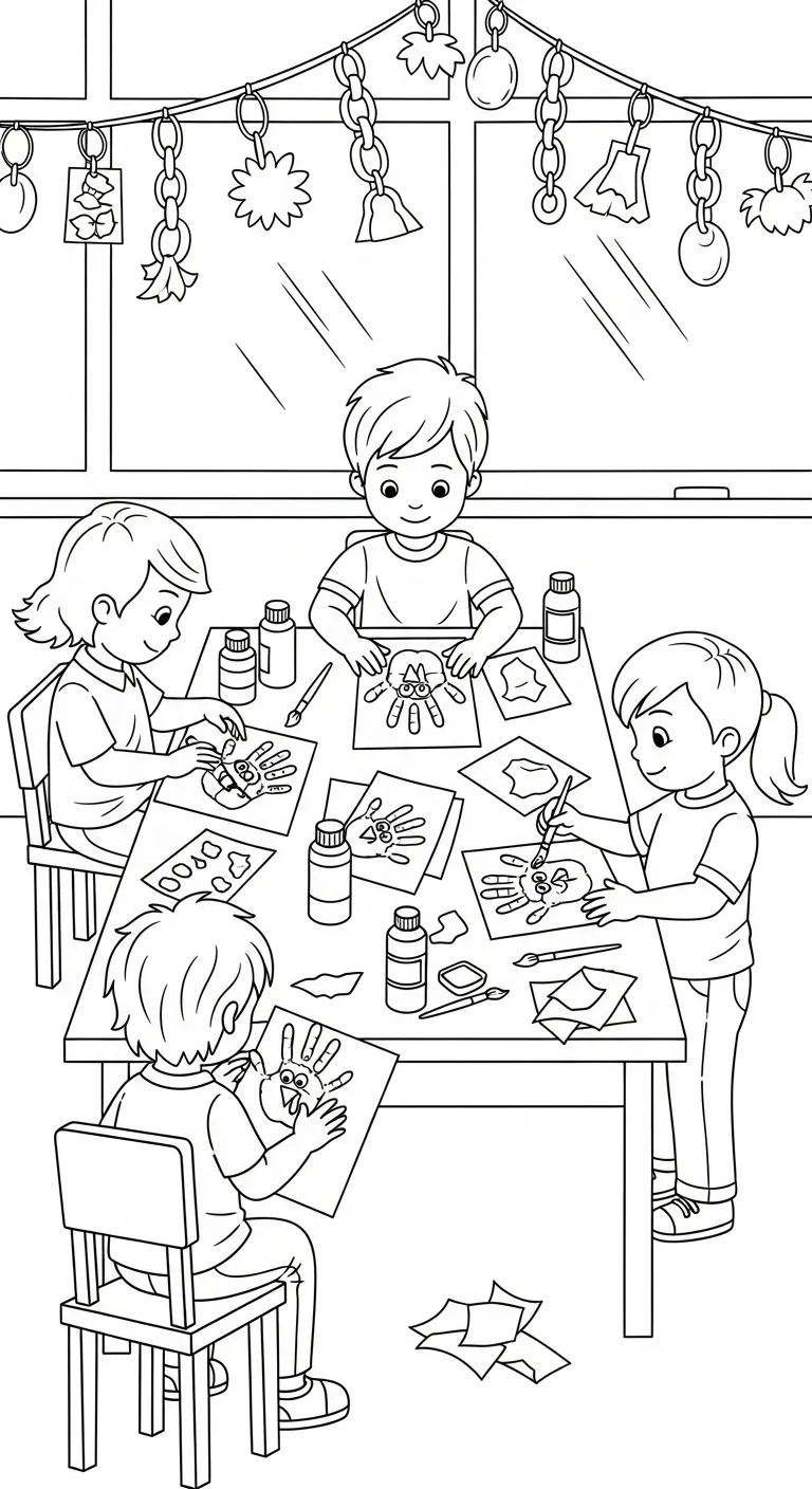 hình tô màu Tranh Tô Màu Lễ Tạ Ơn cho bé 4 tuổi miễn phí