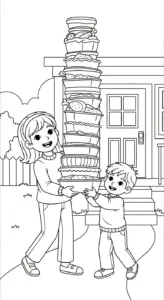 hình tô màu Tranh Tô Màu Lễ Tạ Ơn cho bé 8 tuổi miễn phí