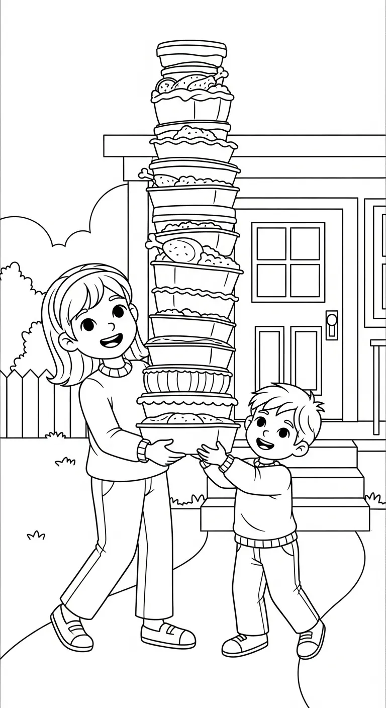 hình tô màu Tranh Tô Màu Lễ Tạ Ơn cho bé 8 tuổi miễn phí