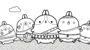 hình tô màu Molang pdf