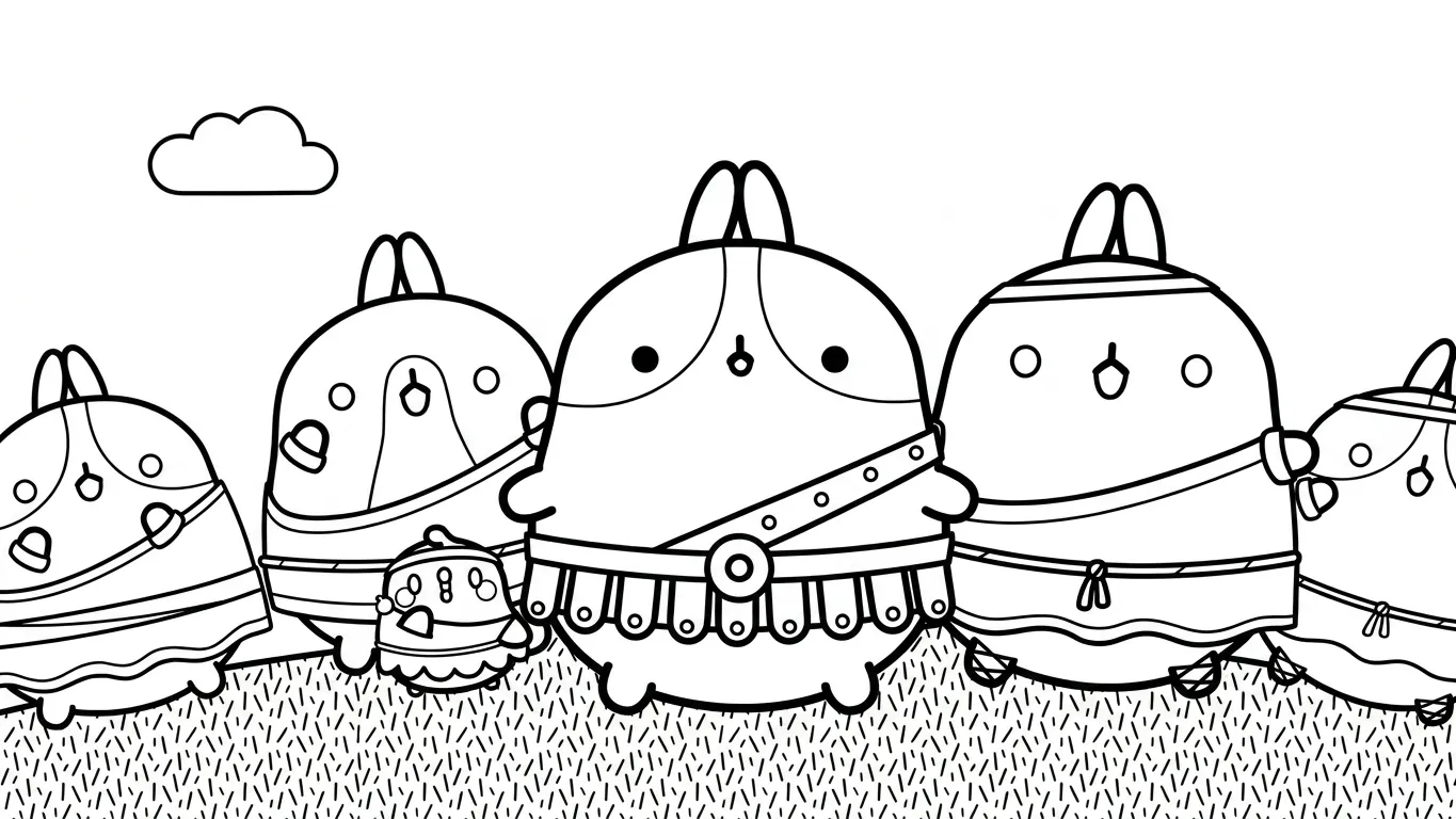 hình tô màu Molang pdf