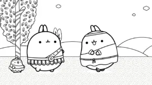 hình tô màu Molang cho bé 3 tuổi miễn phí