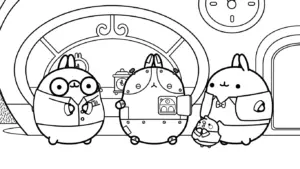 hình tô màu Molang miễn phí