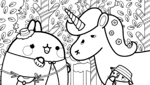 tải hình tô màu Molang cho bé 4 tuổi