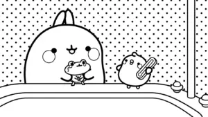 tranh tô màu Molang cho bé 8 tuổi