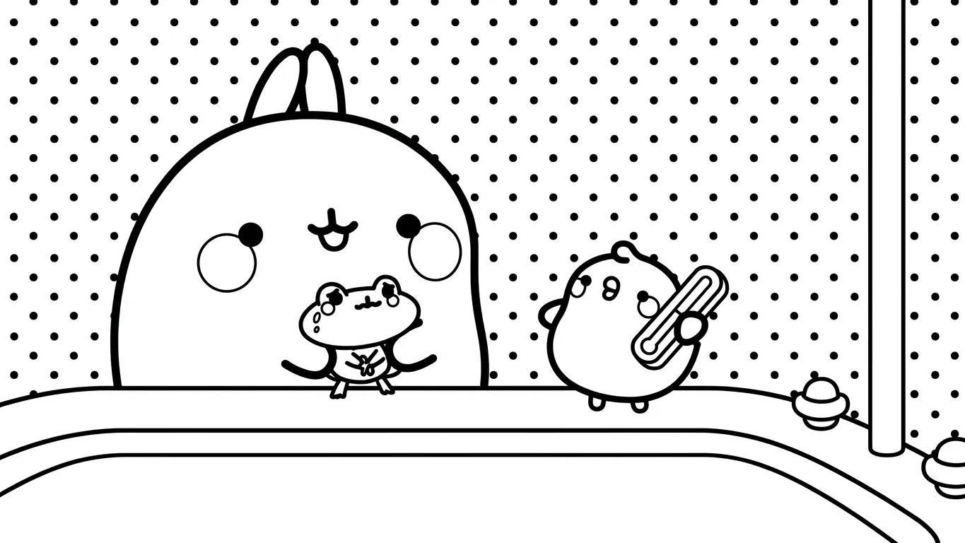 tranh tô màu Molang cho bé 8 tuổi 1