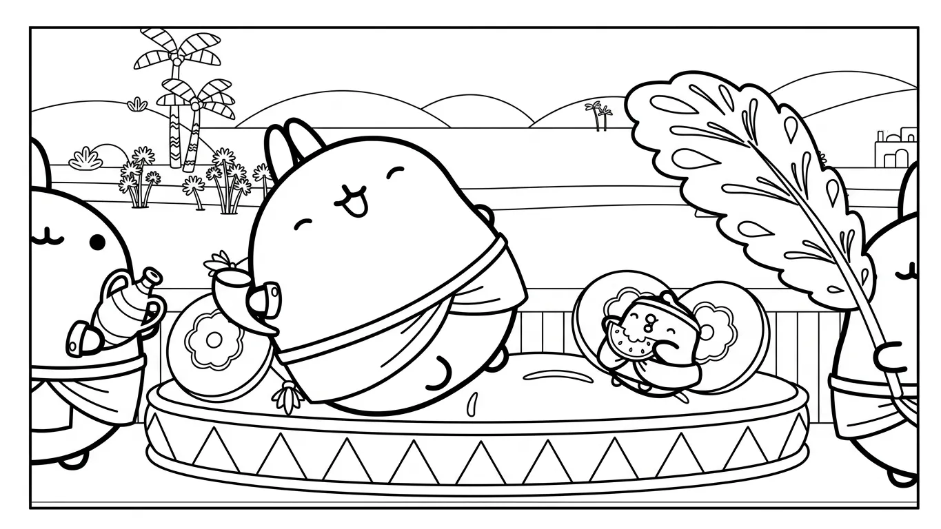 hình tô màu Molang cho bé 1