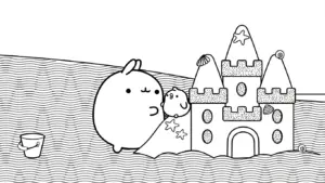 tải hình tô màu Molang cho bé 5 tuổi