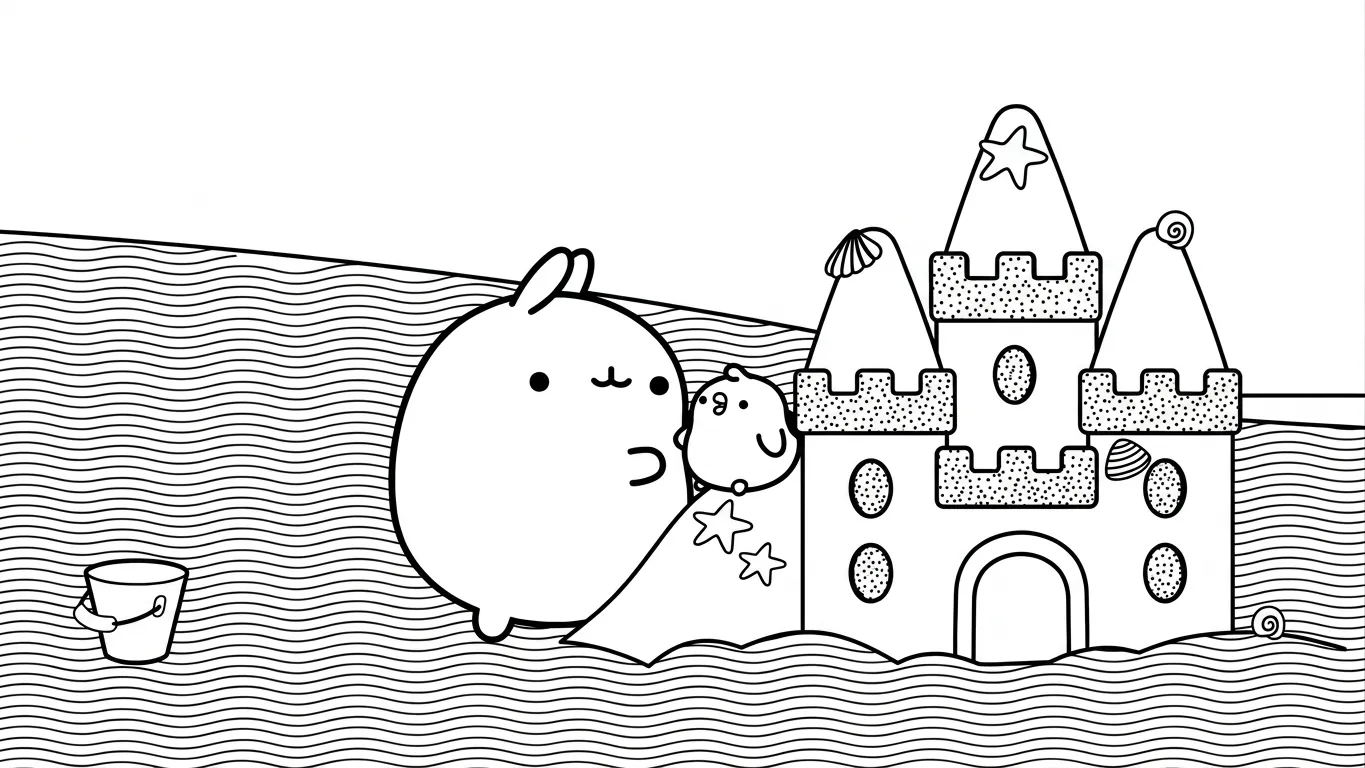 tải hình tô màu Molang cho bé 5 tuổi