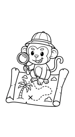 mẫu hình tô màu Nhà Khảo Cổ Học cho bé