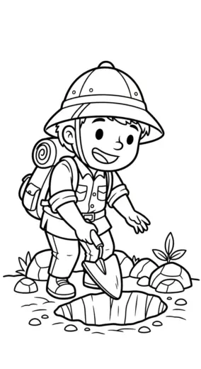 tải hình tô màu Nhà Khảo Cổ Học pdf