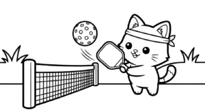 hình tô màu Pickleball cho bé 3 tuổi miễn phí