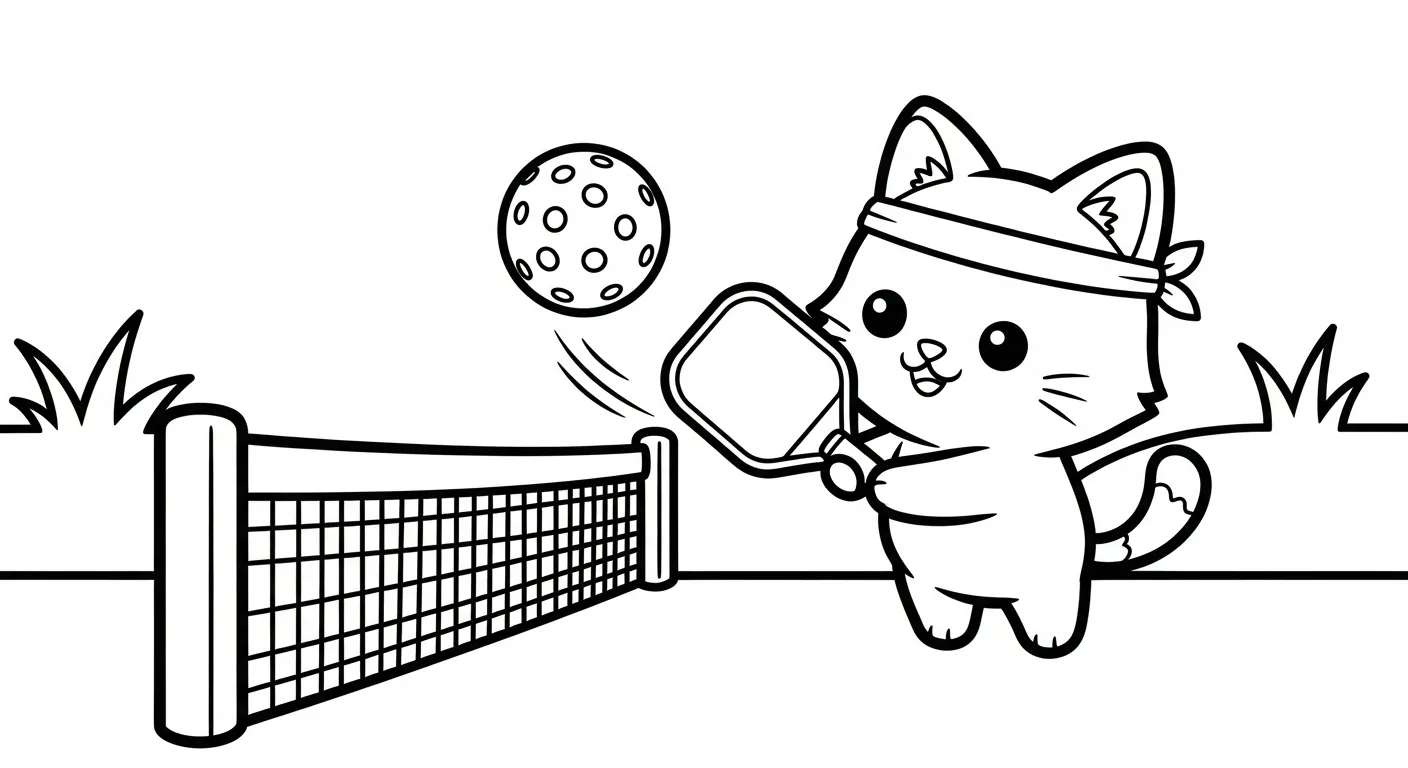 hình tô màu Pickleball cho bé 3 tuổi miễn phí 1