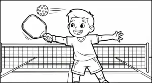 download tranh tô màu Pickleball cho bé