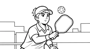 hình tô màu Pickleball cho bé 3 tuổi miễn phí
