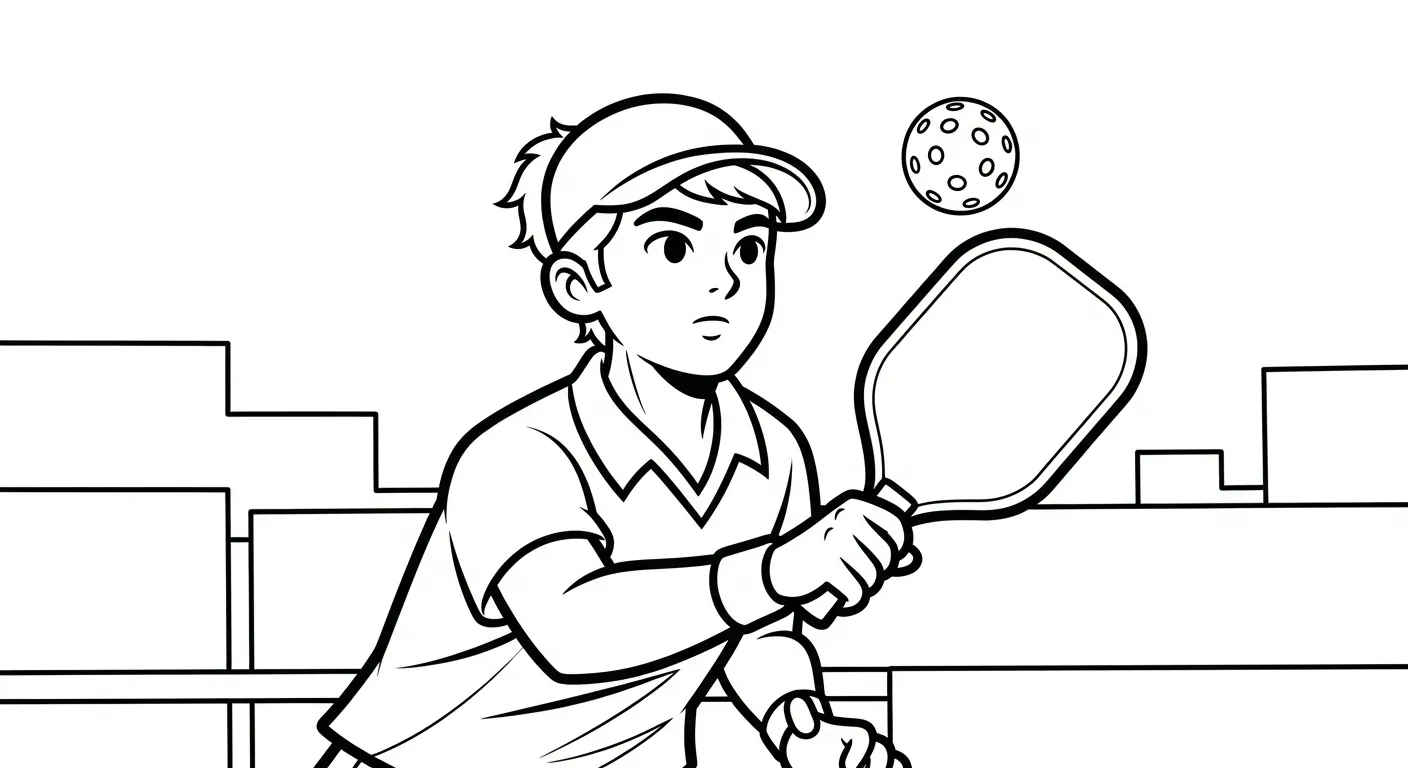 hình tô màu Pickleball cho bé 3 tuổi miễn phí