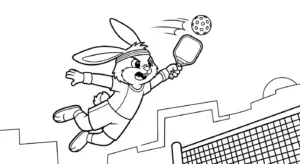hình tô màu Pickleball cho trẻ em