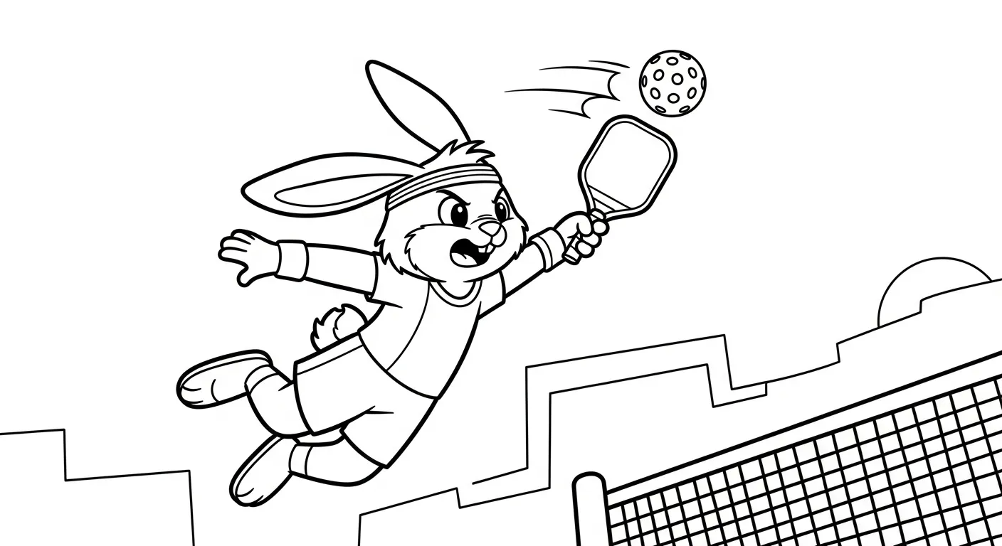 hình tô màu Pickleball cho trẻ em