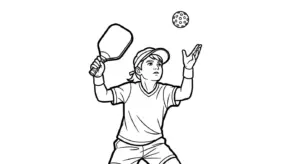 tranh tô màu Pickleball cho bé 3 tuổi miễn phí