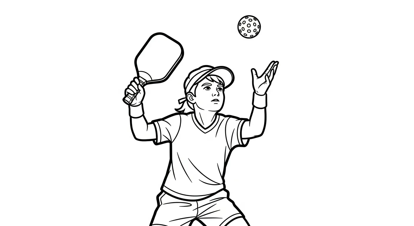 tranh tô màu Pickleball cho bé 3 tuổi miễn phí