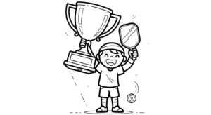 tải tranh tô màu Pickleball cho bé miễn phí