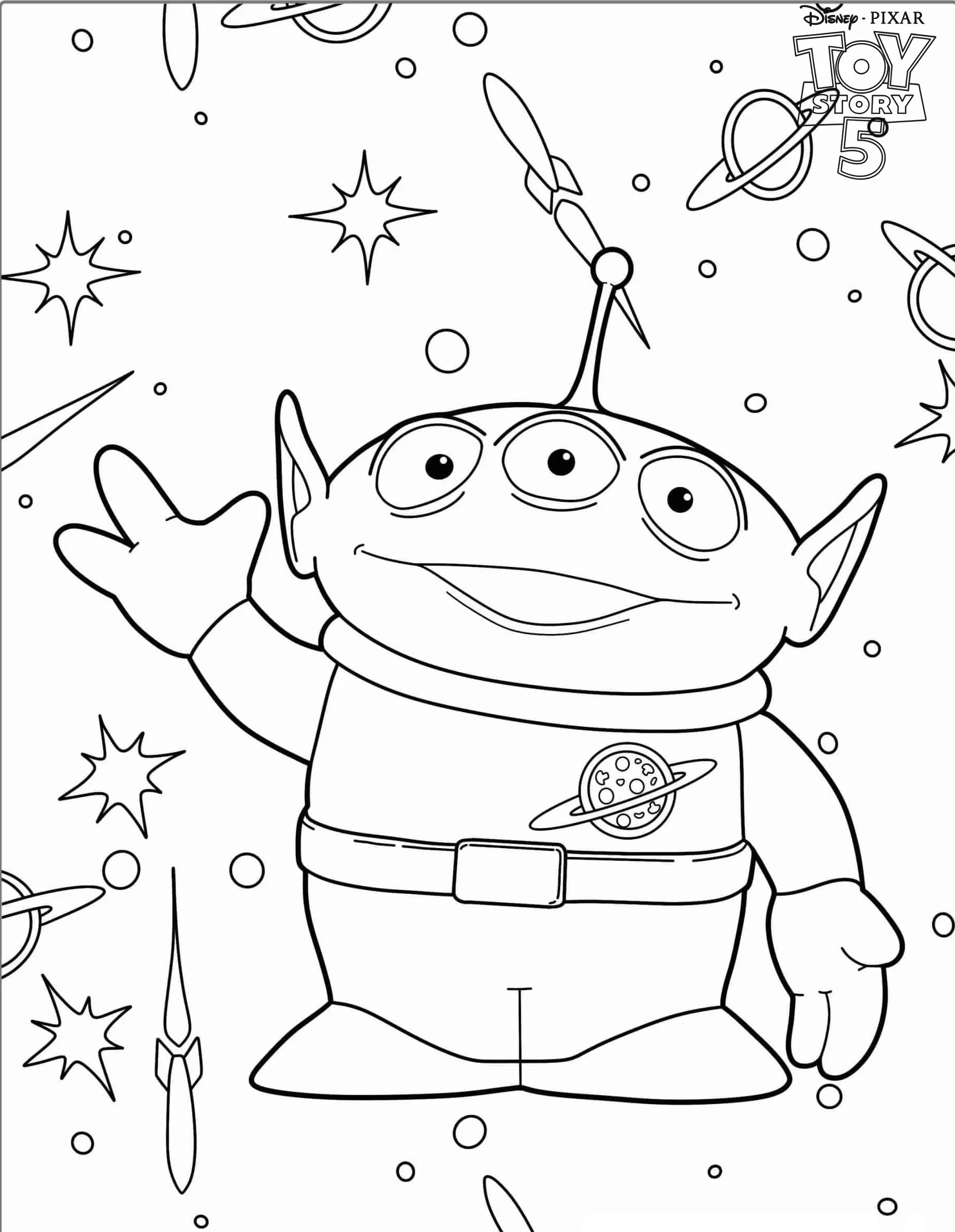 mẫu in hình tô màu Toy Story cho bé