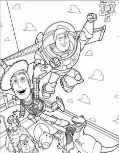 tranh tô màu Toy Story cho bé 7 tuổi miễn phí
