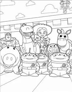 hình tô màu Toy Story cho trẻ em