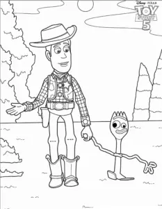 tranh tô màu Toy Story in ngay