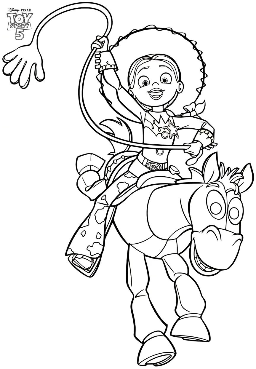 hình tô màu Toy Story cho bé 4 tuổi miễn phí