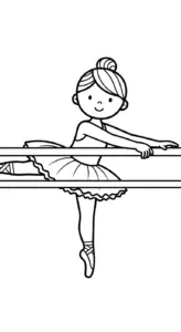 tải tranh tô màu Vũ Công Ba Lê cho bé 6 tuổi