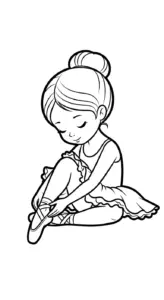 in tranh tô màu Vũ Công Ba Lê cho bé 4 tuổi