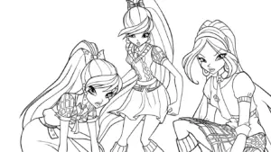 tải tranh tô màu Winx cho bé 7 tuổi