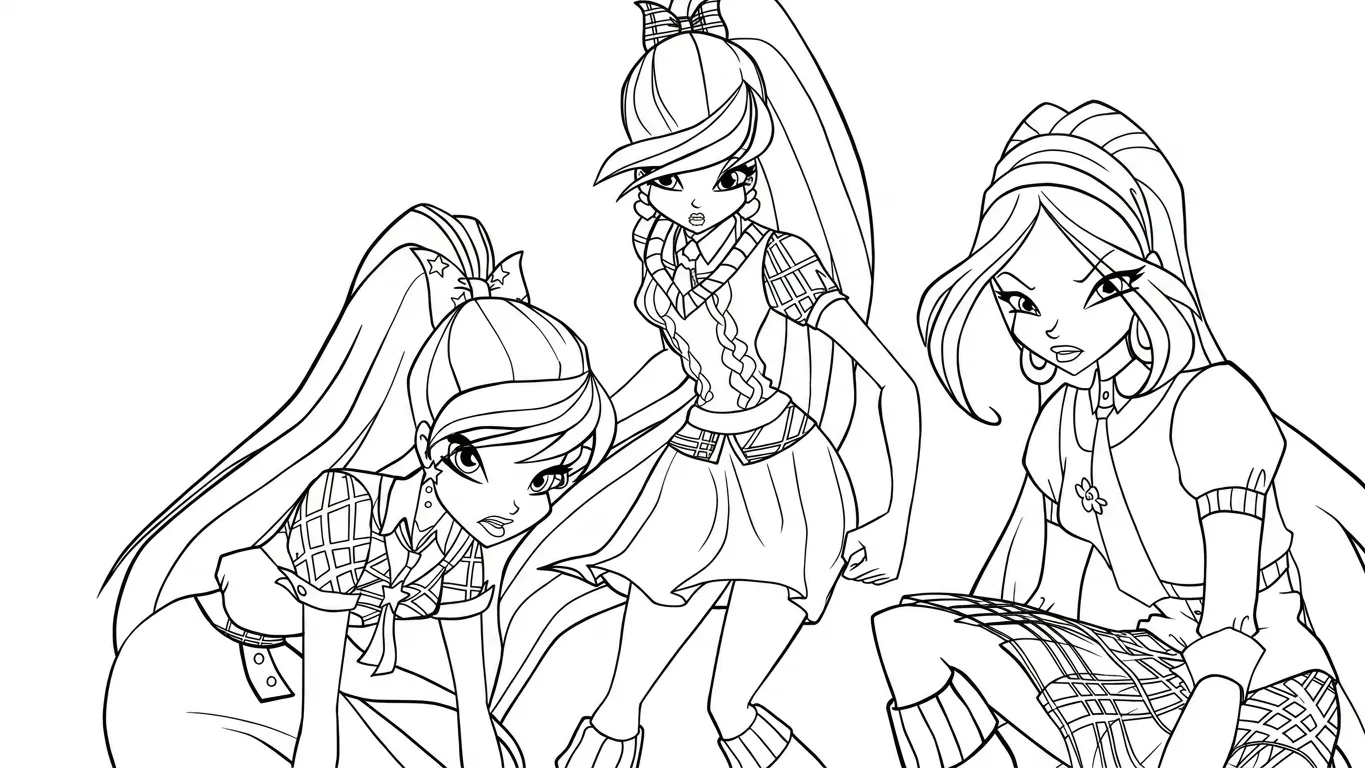 tải tranh tô màu Winx cho bé 7 tuổi
