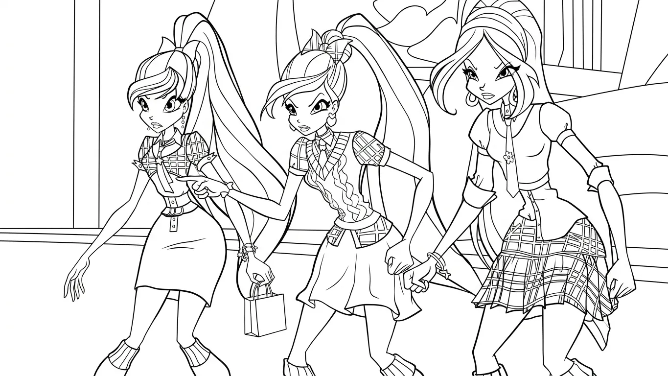 hình tô màu Winx in ngay