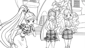 in hình tô màu Winx