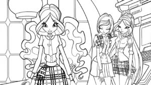 tải tranh tô màu Winx cho bé 4 tuổi