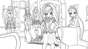 tải file tranh tô màu Winx