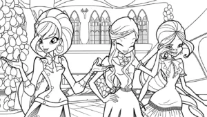 hình tô màu Winx tập tô