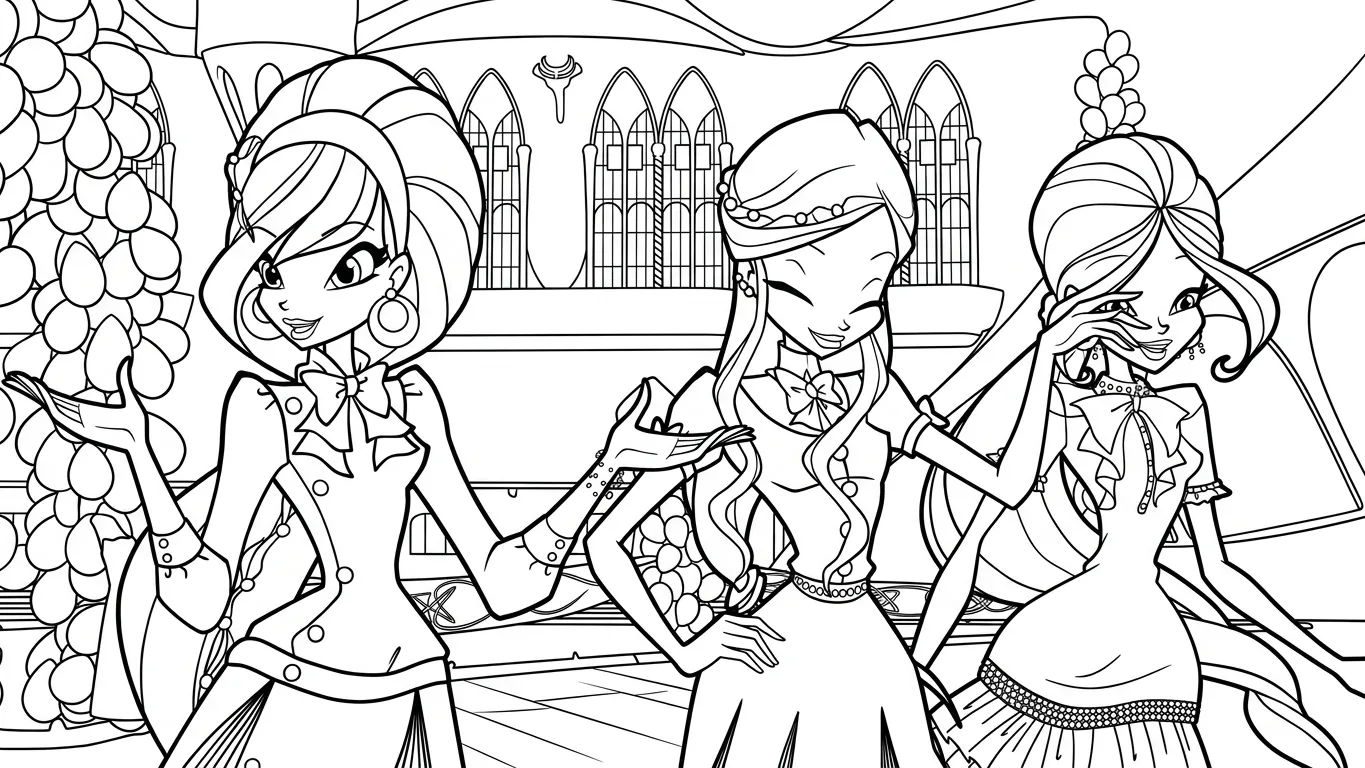 hình tô màu Winx tập tô